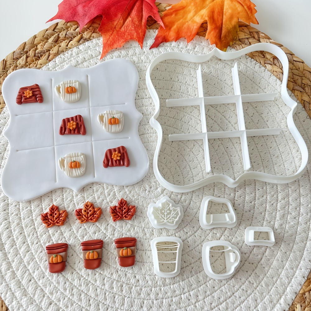 Cookies Pack - 7 Parça Sonbahar Tic-Tac-Toe Kurabiye Kalıbı